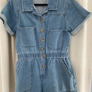 Gianni Bini Blue Denim Romper